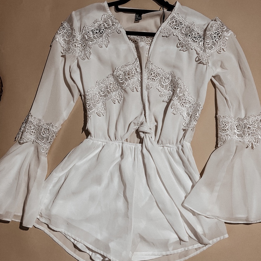 White Lace Romper